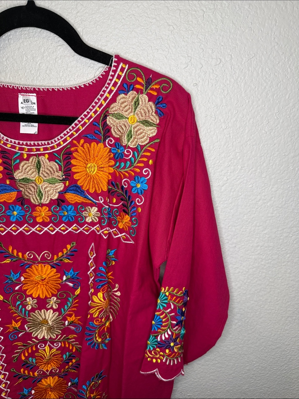 Embroidered Fuchsia Women's dress